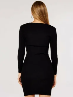 Apricot Kleider<Damen Minikleid schwarz strukturiert