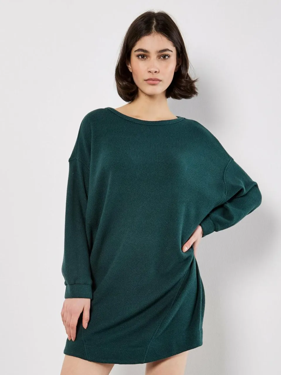 Apricot Kleider<Damen Minikleid grün uni