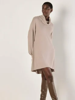 Apricot Kleider<Damen Minikleid beige uni