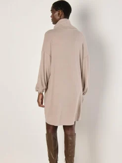 Apricot Kleider<Damen Minikleid beige uni