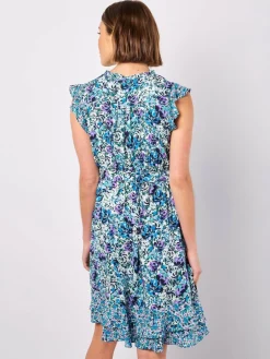 Apricot Kleider<Damen Minikleid blau gemustert