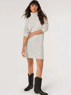 Apricot Kleider<Damen Minikleid grau strukturiert