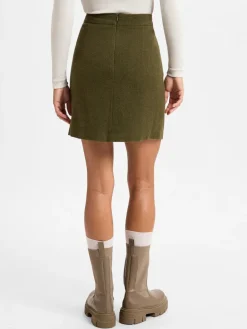 Marie Lund Röcke<Damen Minirock gras uni