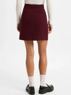 Marie Lund Röcke<Damen Minirock bordeaux uni