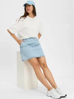 american vintage Röcke<Damen Minirock - Paybou hellblau uni