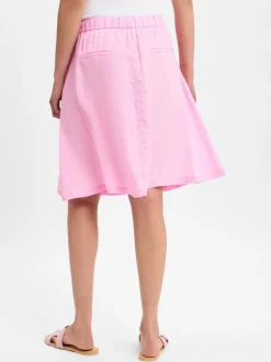 Marie Lund Röcke<Damen Minirock aus Leinen rosa uni