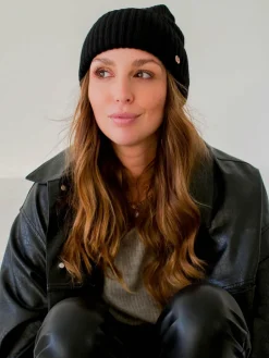 Fraas Mützen & Hüte<Damen Mütze schwarz uni