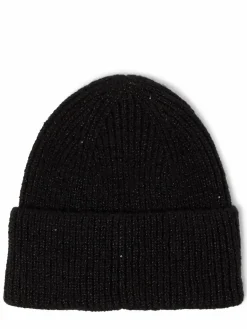 Marie Lund Mützen & Hüte<Damen Mütze schwarz uni