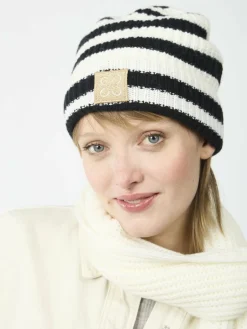 Codello Mützen & Hüte<Damen Mützen weiß gestreift
