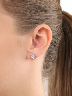 amor Schmuck<Damen Ohrstecker silber uni