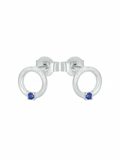 amor Schmuck<Damen Ohrstecker blau uni