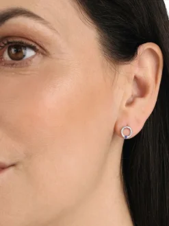 amor Schmuck<Damen Ohrstecker blau uni