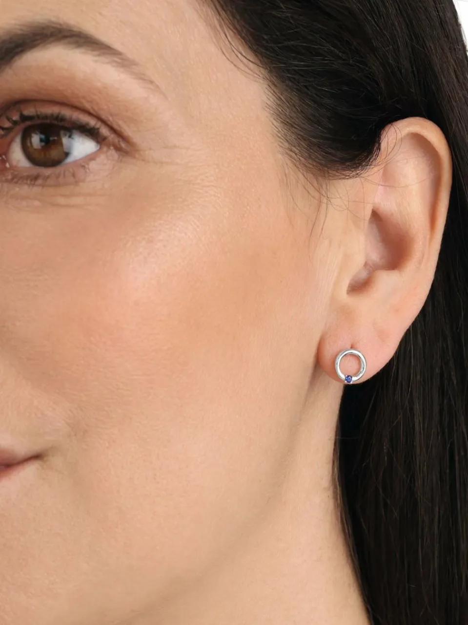 amor Schmuck<Damen Ohrstecker blau uni