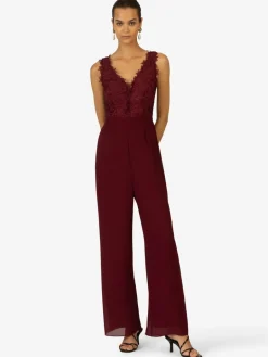 Kraimod Hosen<Damen Overall bordeaux uni