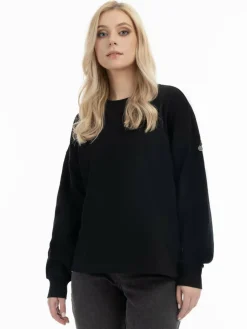 Dreimaster Sweatshirts & Sweatjacken<Damen Oversize Sweatshirt schwarz uni