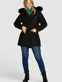 Navigazione Jacken & Westen<Damen Parka schwarz uni