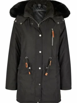 Navigazione Jacken & Westen<Damen Parka schwarz uni