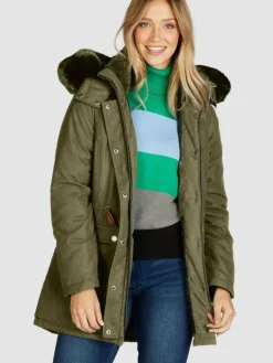 Navigazione Jacken & Westen<Damen Parka grün uni