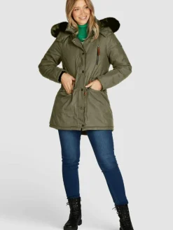 Navigazione Jacken & Westen<Damen Parka grün uni