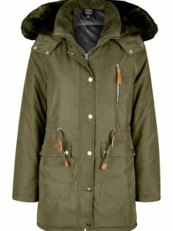 Navigazione Jacken & Westen<Damen Parka grün uni