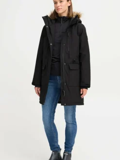 North Bend Jacken & Westen<Damen Parka - NBBree schwarz uni