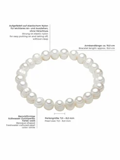 Valero Pearls Schmuck<Damen Perlen-Armband weiß uni
