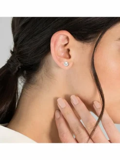 Valero Pearls Schmuck<Damen Perlen-Ohrstecker weiß uni