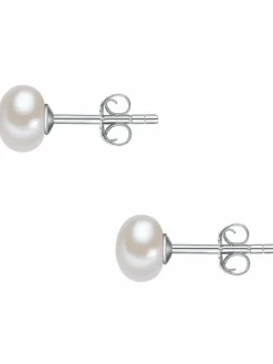Valero Pearls Schmuck<Damen Perlen-Ohrstecker weiß uni