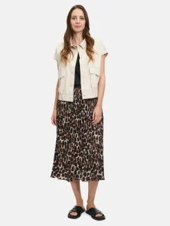 Betty & Co Röcke<Damen Plisseerock braun mehrfarbig gemustert