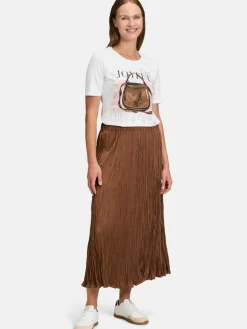 Betty Barclay Röcke<Damen Plisseerock braun nougat uni