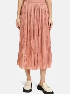 Cartoon Röcke<Damen Plisseerock aprikot uni