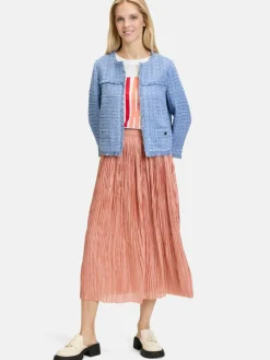 Cartoon Röcke<Damen Plisseerock aprikot uni