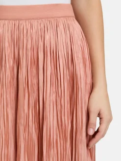 Cartoon Röcke<Damen Plisseerock aprikot uni