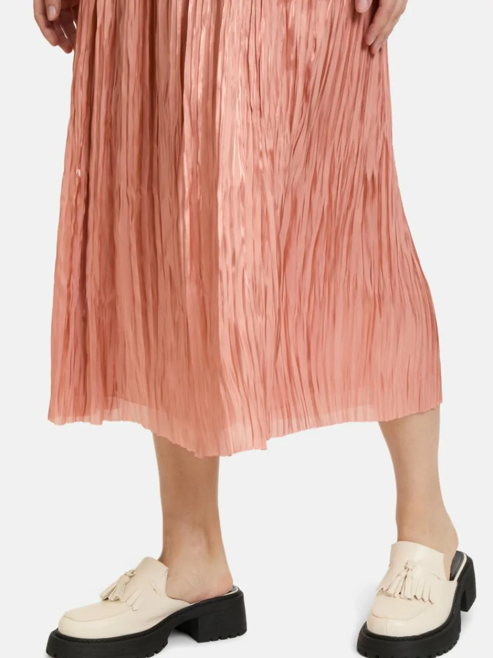 Cartoon Röcke<Damen Plisseerock aprikot uni