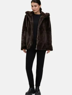 Betty Barclay Jacken & Westen<Damen Plüschjacke braun uni