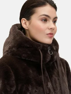 Betty Barclay Jacken & Westen<Damen Plüschjacke braun uni