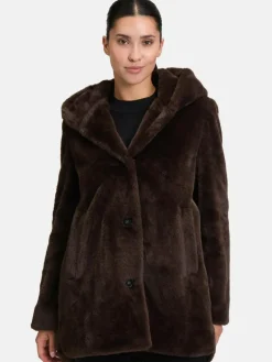 Betty Barclay Jacken & Westen<Damen Plüschjacke braun uni