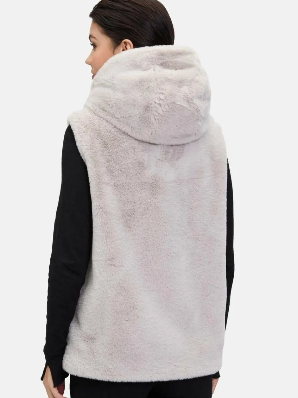 Betty Barclay Jacken & Westen<Damen Plüschweste grau uni