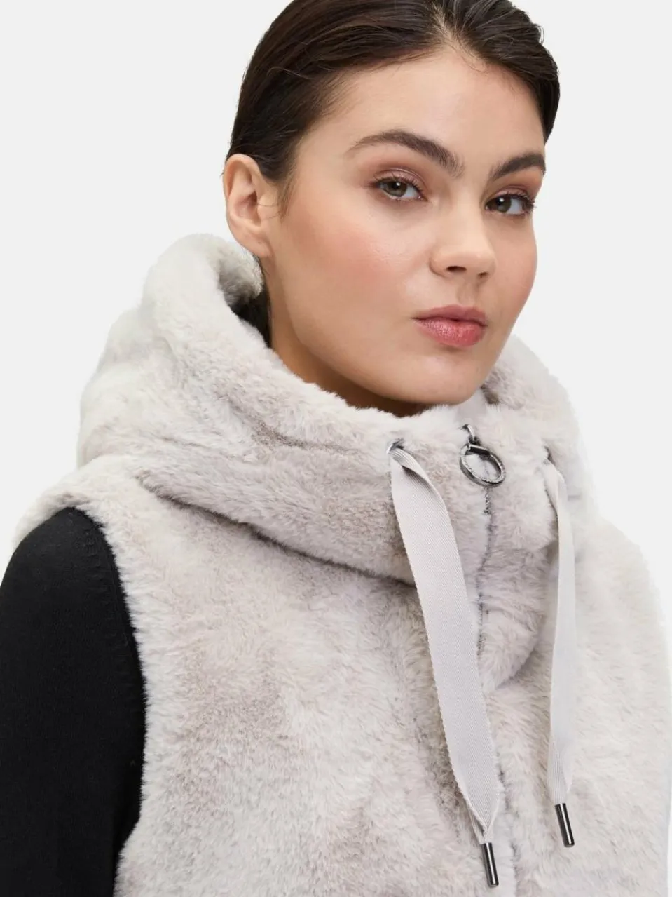 Betty Barclay Jacken & Westen<Damen Plüschweste grau uni