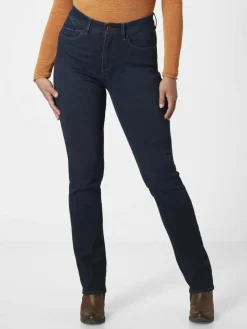 Paddock`s Jeans<Damen 5-Pocket Jeans - PAT Slim Fit blau uni