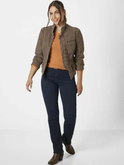 Paddock`s Jeans<Damen 5-Pocket Jeans - PAT Slim Fit blau uni