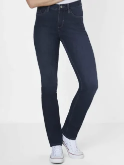 Paddock`s Jeans<Damen 5-Pocket Jeans - PAT Slim Fit schwarz uni