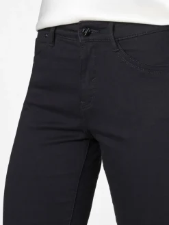 Paddock`s Jeans<Damen 5-Pocket Jeans - PAT Slim Fit schwarz uni