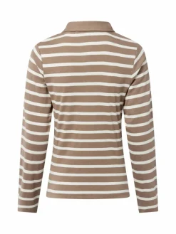 brookshire Shirts & Tops<Damen Poloshirt taupe weiß gestreift