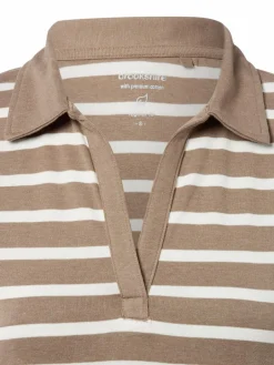 brookshire Shirts & Tops<Damen Poloshirt taupe weiß gestreift