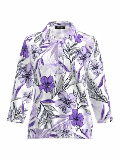 Frank Walder Shirts & Tops<Damen Poloshirt mehrfarbig gemustert