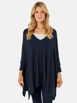 Masai Pullover & Strickjacken<Damen Poncho marine uni
