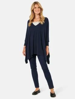 Masai Pullover & Strickjacken<Damen Poncho marine uni