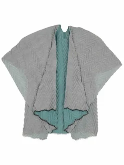 Fraas Pullover & Strickjacken<Damen Poncho blau uni