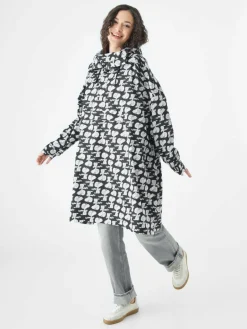 Codello Jacken & Westen<Damen Poncho schwarz bedruckt